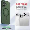 Faiono Magnetic for iPhone 17 Case [Full Camera Protection][Military-Grade Protection][Compatible with MagSafe] Shockproof Protective Slim Phone Case for iPhone 17, Forest Green