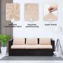 Outdoor Cushion Covers Set,8PCS Patio Furniture Couch Seat Slipcovers, Replacement for Sofa Sectional Chair (Cover Only)