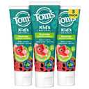 Toms of Maine Watermelon Wiggle Kids Toothpaste with Fluoride, Kids Natural Toothpaste, For Children Ages 2 and Up, Helps Prevent Cavities, 5.1 Oz 3 Pack
