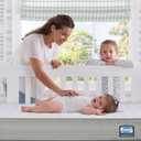 Beautyrest Silver Slumber Nights Dual Sided 2-Stage Crib Mattress and Toddler Mattress - GREENGUARD Gold – Waterproof - Plant Based Soy Foam Core, Grey
