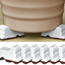 Kigeli 6 Pcs Resin Garden Pot Feet for Outdoor Planters 3 Inch Long 1.5 Inch Tall Flower Handmade Elevator Plant Feet Frost Proof Lifter for 14-20 In Pot(White)