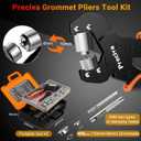 Preciva Heavy Duty Grommet Tool Kit with 400pcs Grommets - 1/4", 3/8" Hole Punch & Handheld Eyelet Plier for Tarps, Tents, Canvas, Vinyl & Leather Fabric