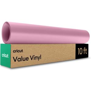 Cricut Value Permanent Vinyl, Matte Pink (12in x 10ft Roll)