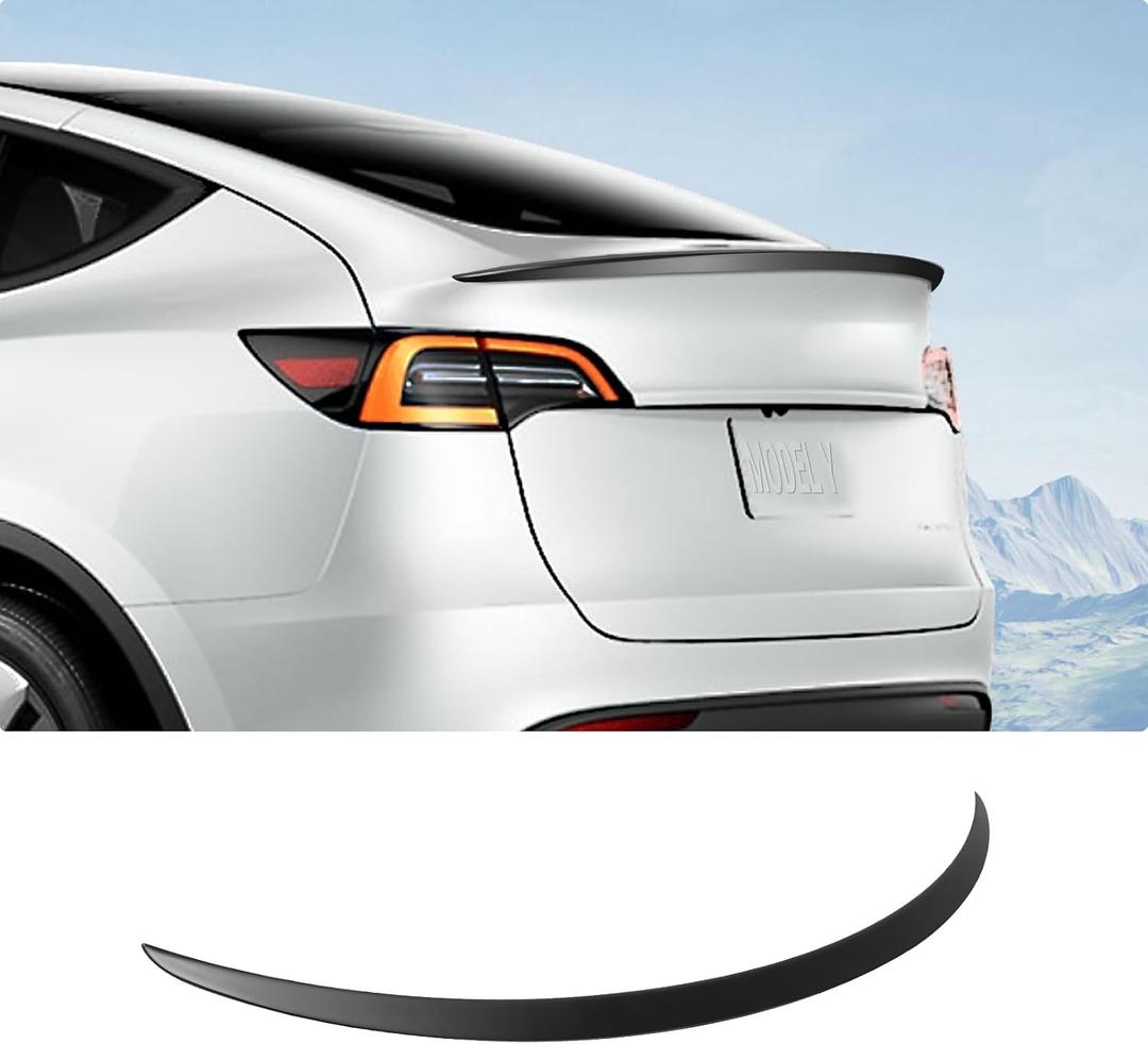 BASENOR Spoiler for Tesla Model Y Rear Spoiler Wing ABS Material OEM Rear Trunk Lip Model Y Accessories Matte Black Proprietary Design Custom Fit 2020-2024