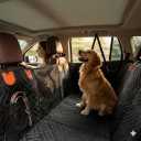 Heavy Duty No-Needle Waterproof Dog Car Seat Cover with 6mm Honeycomb Platform, Lotus-Effect Waterproof Pet Hammock for Trucks SUVs, Premium Non-Slip Dog Seat Protector