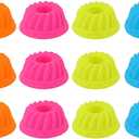 12Pcs Silicone Molds Cupcake, Reusable Muffins Liners Washable Non Stick Pumpkin Silicone Cupcake Molds Mini SiliconeMolds for Baking Pastry Muffin Molds