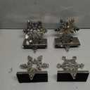 Homyplaza Christmas Stocking Holders for Mantle Weighted Metal Stocking Hangers Hooks for Fireplace Christmas Decorations (Set of 4)