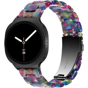 YGTIECS Resin Strap Only Compatible with Samsung Galaxy Watch 8 Band 40mm 44mm, for Galaxy Watch 8 Classic Band 46mm, 20mm Soft Resin Replacement for Samsung Watch 8 Bands/Watch 8 Classic Band