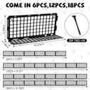 Treela 18 Pcs Under Couch Blocker for Bed Couch Furniture Underneath Under Bed Blocker with Zip Ties, Prevents Toys Pets Under Furniture Ideal for Living Room Bedroom, Black (14.5 x 4.7 x 6.7'')