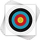 THREE ARCHERS Archery Targets Paper 20pcs Standard Archery Target for Backyard 23.6In 10 Ring Bow and Arrow Targets Face for Hunting & Shooting Archery Accessories for Target Practice