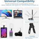 ALTSON 60 LED Portable Selfie Light Video Conference Lighting with Clip & Camera Tripod Adapter Rechargeable 2200mAh CRI 97+, 3 Light Modes for Phone iPhone Webcam Laptop Photo Makeup