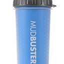 Dexas Lidded MudBuster Large Dog Paw Cleaner in Pro Blue - Fits 2.5"-3.5" Wide Paws, Portable Paw Washer for Muddy Paws, Dog Paw Cleaning Cup with Gentle Silicone Bristles, Quick Clean Pet Paw Washer