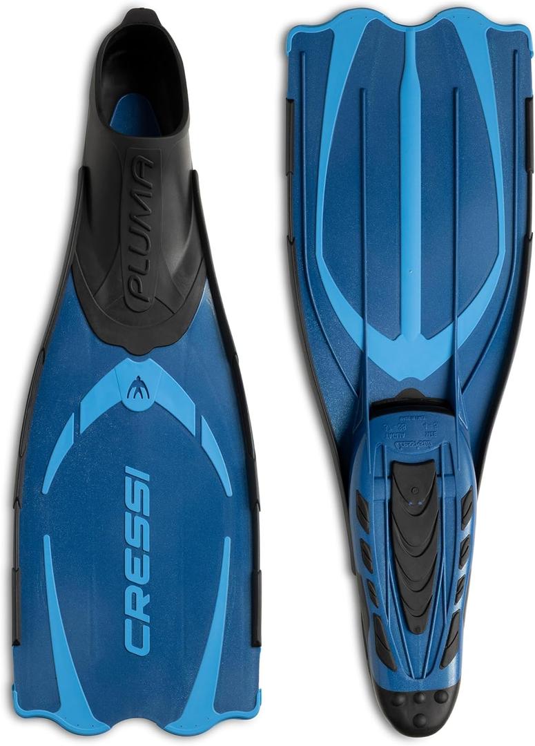 Cressi Adult Snorkeling Full Foot Pocket Fins Made with Advanced Technology - Pluma: Made in Italy (EU 41/42 | US Man 8-9 | US Lady 9-10)