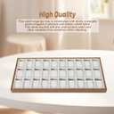 LOYALHEARTDY 30 Grid Watch Jewelry Tray Organizer Wooden Box Organizer Display Tray Watch Bracelet Display Holder with Removable Pillow for Men & Women Storage and Display