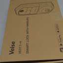 Veise VE017-H Fingerprint Smart Front Door Lock Set, App Control, Keyless Entry Deadbolt with Handle, Smart Deadbolt, Emergency Power Port, Touchscreen Keypad, Auto Lock, Easy Install, Satin Nickel