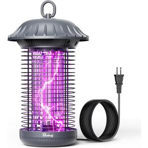 Buzbug LED Bug Zapper Indoor Outdoor, 10 Years Lifespan, 6.5ft Power Cord, IPX4 Waterproof, High-Voltage, Mosquito Zapper, Fruit Fly Mosquito Moth Gnat Trap Killer Zapper -MO008C (Pewter)