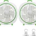 VIVOSUN AeroWave D4, 4 Grow Tent Clip Fan with Detachable Hook, 3-Speed Strong & Quiet Airflow, Adjustable Airflow Angle for Hydroponics, Circulation & Cooling, White, 2-Pack