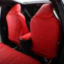 EKR Seat Covers for Honda Accord 2023 2024 2025 2026 LX(Rear Row W/Solid Backrest) Leather Car Seat Cover,Waterproof Car Seat Protectorss,Trucks Seat Covers Full Set(Red)