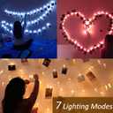 Solhice 20ft Photo Clips String Lights Color Changing 40 LEDs, Hanging Lights for Teen Girls Room Decor, Teenage Christmas Gifts, Indoor Bedroom USB Wall Lights for Pictures with Remote