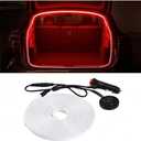 Car Trunk LED Strip Light, 12V 16.4FT Flexible Cuttable Silicone Vehicle Trunk Cargo Area Ambient Light, Waterproof Automotive Cargo Neon Strip Lighting, Universal for Vehicles (Red)