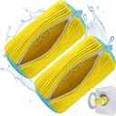 Shoe Washing Machine Bag Laundry Shoe Bag for Washer and Dryer Deep Clean Reusable 2pcs Shoe Cleaning Bags, 2 Sneaker Washing Machine Bag, 2 Storage Dust Bags for Shoes,Gym,Tennis,Sports Yellow