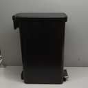 EKO Hudson Slim 50L / 13.2 Gallon Kitchen Trash Can with Lid, Stainless Steel Step Garbage Can for Kitchen or Home, Space-Saving Garbage Can with Soft Close Lid, Stay-Open, Liner Ring, Matte Black