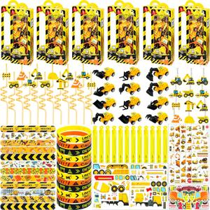 Construction Party Favors - For 12 Guests, Construction Birthday Party Decorations, Construction Theme Toys for Goodie Bag Stuffer, Pinata Filler Gifts