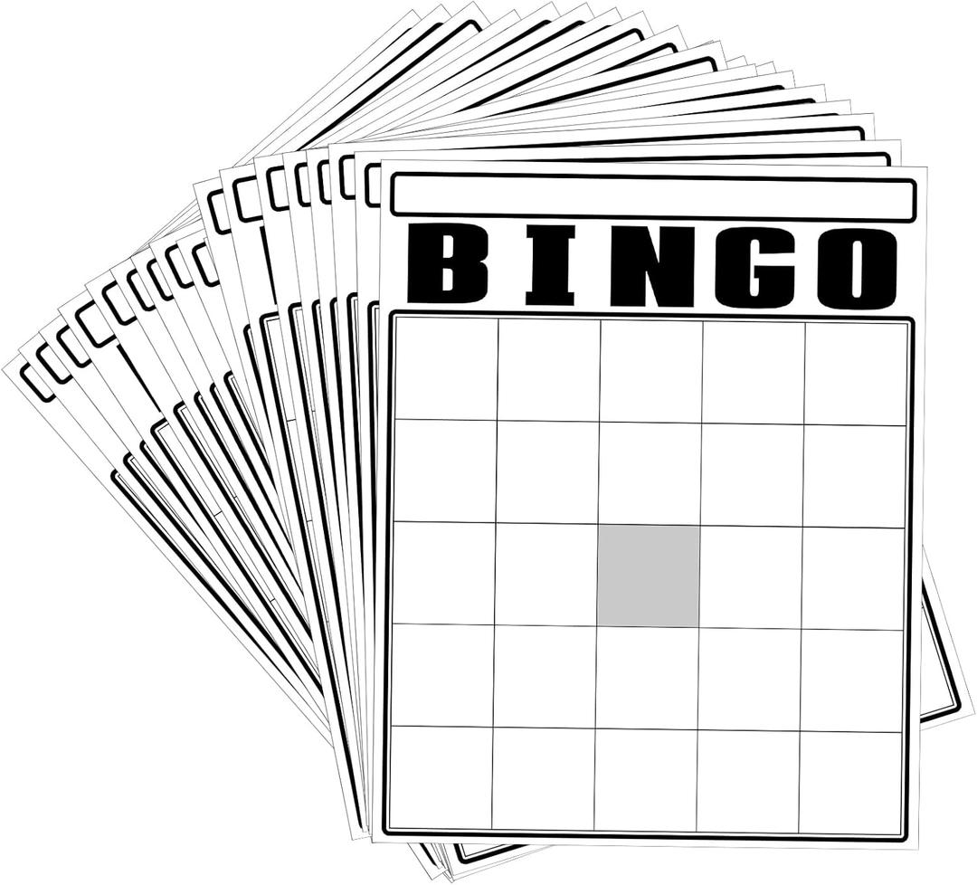 36 Pcs Blank Bingo Cards White Jumbo Bingo Game Board Make Your Own Cards Bulk Blank Large Sheet Squares Funny Game Board for Adult Party Square Fill in Gift