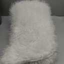 Halloscume 48 Inch Curly Wool Fur Christmas Tree Skirt, White Thick Plush Faux Fur Tree Skirt Luxury Soft for Home Xmas Party Holiday Indoor Decor(2.6 Lb/ 1200 g)