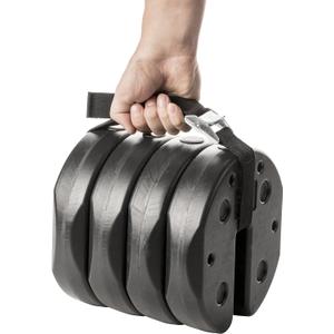 US Weight 40 Pound Canopy Weight Set of 4 and Carry Strap with No-Pinch Design - Easy Installation and Removal to Secure Tents, Canopies, and Umbrellas at Outdoor Events