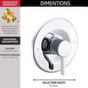 Shower and Tub Trim Kit, Compatible with Moen Posi-Temp Valve, Chrome