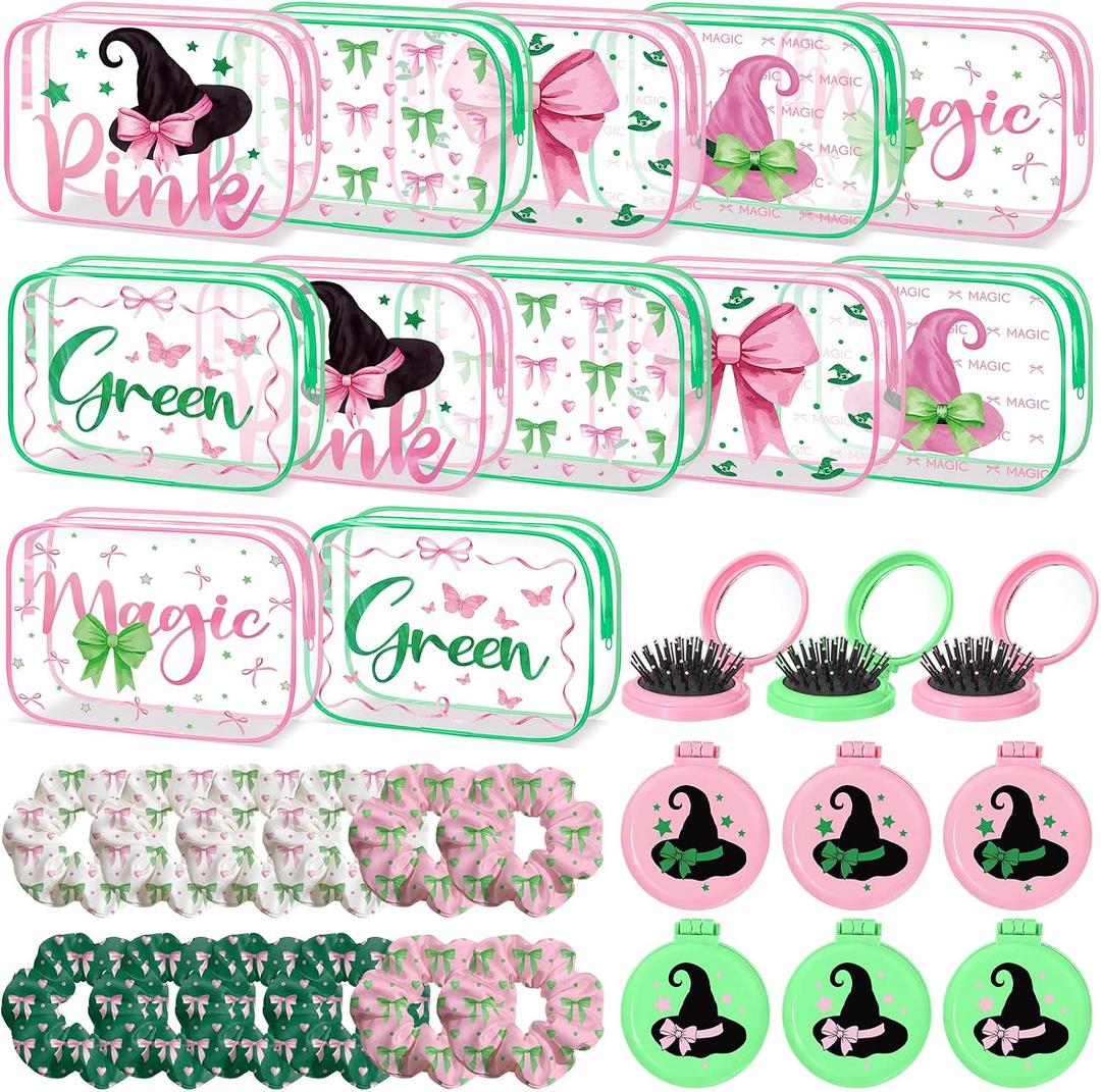 36 Pcs Witch Makeup Bag Pink Green Gifts for Women Bulk (EXP 10/22/26)