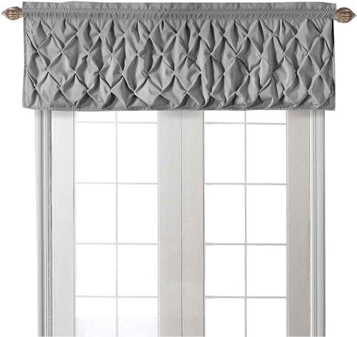 VCNY HOME - Valance, Window Treatment with Rod Pocket, Modern Home Decor (Carmen Grey, 60" x 20") VCNY HOME - Valance, Window Treatment with Rod Pocket, Modern Home Decor (Carmen Grey, 60" x 20")
