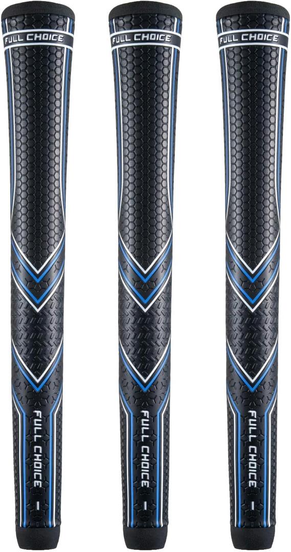 3 Pack Oversized Golf Grips with 5 Grip Tapes Non-Slip PU Surface Golf Club Grip Replacement Kit, High Traction Rubber Grip for Driver Irons Hybrids Wedges