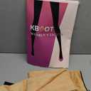 Fleece Lined Tights Footless Women Sheer Warm Pantyhose Leggings Toeless Fake Translucent Thermal Thick Winter No Feet Tights (Large, Black)