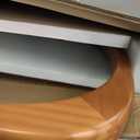 Solid Wood 30"x20" Irregular Asymmetrical Mirror, Japandi Boho Organic Shaped Decorative Accent Mirror, Small Natural Honey Walnut Wooden Wall-Mounted Mirror, Warm Walnut