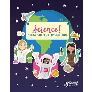 Hopscotch Girls Science! STEM Sticker Activity Book - Fun & Educational for Kids Ages 4-8 - Creative Play - Toddler - 24 Pages