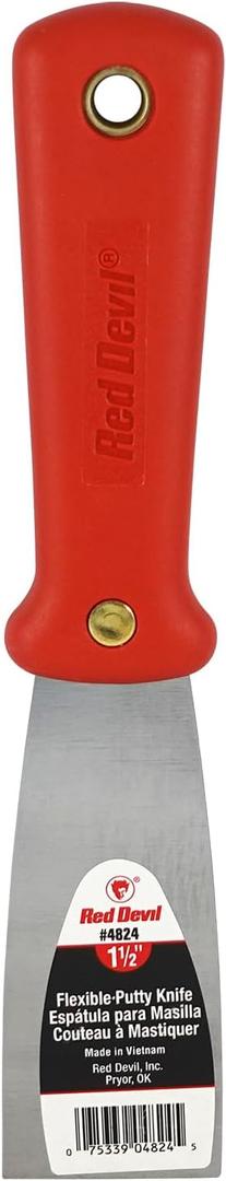 Red Devil 4824 1-1/2" Flex Putty Knife , Black, PC TEFLON TAPE 1/2 IN 260IN 71084