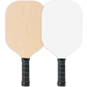 PYD Life Pickleball Paddles Plywood Sublimation Blanks 7.5" x 15.5",2/5 Inch Thickness 8 OZ Double Sided Printable One Side White One Side