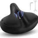 Oversize Bike Seat Cushion, Soft Wide Exercise Bicycle Cushion for Bike Saddle, Fits Stationary Bikes, Indoor Cycling, Spinning, Bicycle Wide Saddle Replacement for Men and Women