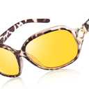 TJUTR Night-Vision Glasses for Women, Polarized Night-Driving Glasses Reduce Glare Nighttime Glasses UV Protection
