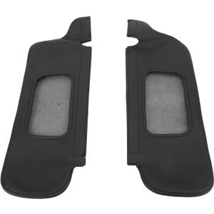 2Pcs Sun Visor Protector Cover PU Leather Sun Visor Cover Trim Replacement Cover for 1994-2004 (Black)