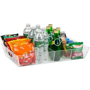 Mind Reader Snack Tray, Countertop Organizer, Snack Tray, Pantry, Breakroom, Kitchen, Clear