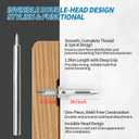 200PCS Double-Head Skirting Thread Nail, Invisible Screws & Specific Sleeve Tool, Hidden Nails for Trim, Double Sided Nails for Seamless Skirting Thread with Solid Wood Baseboard