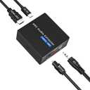 HDMI ARC to Optical Converter, 192KHz ARC to Optical Analog 3.5mm Audio Extractor Adapter HDMI ARC to RCA Audio Converter Splitter for TV to Sound System Speaker Amplifier