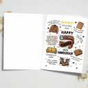 3rd Anniversary Card, Leather Anniversary Card for Husband Wife | 3 Year Wedding Anniversary Card Gift Decoration, 5 x 7 Inches with Envelopes and Stickers