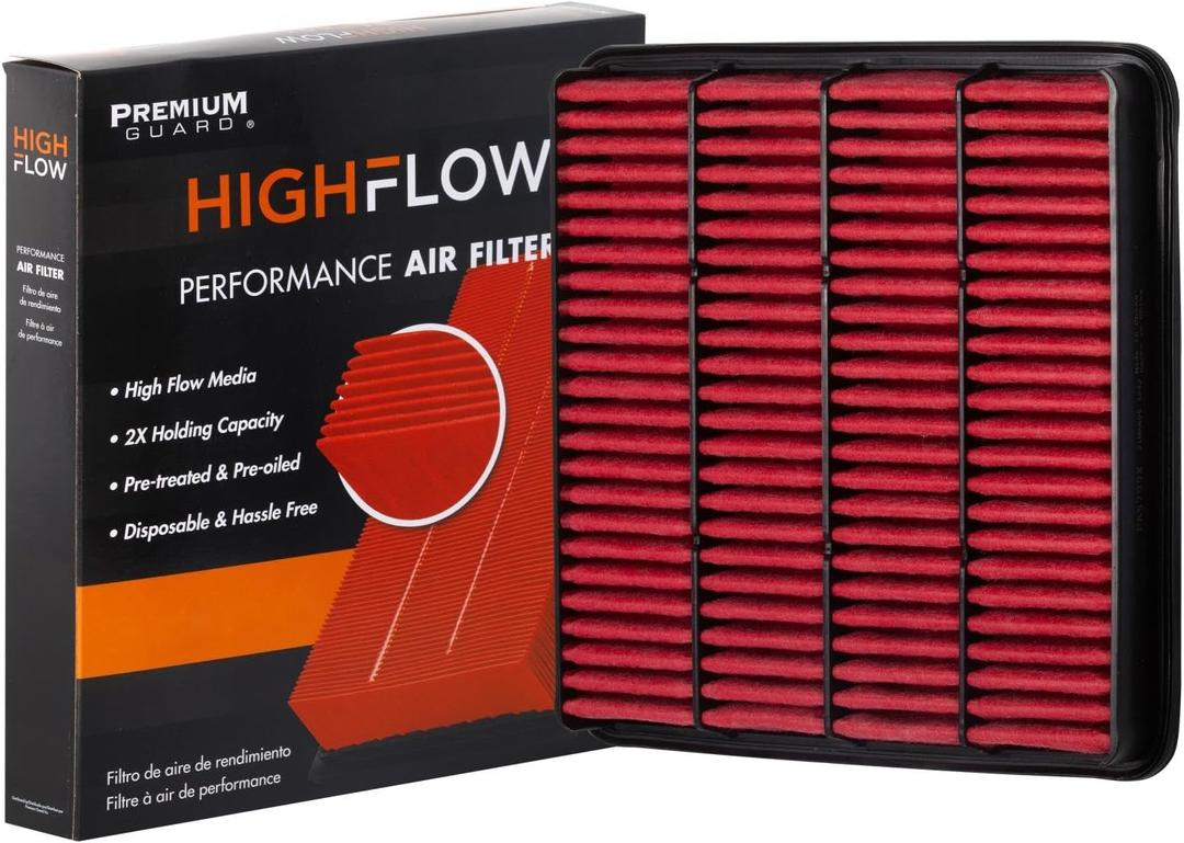 HIGHFLOW High Performance, Pre-Oiled Disposable Engine Air Filter PA5799X | Fits 2007-2021 Toyota Tundra, 2008-2013 Sequoia, 2008-2021 Lexus LX570, 2008-2021 Toyota Land Cruiser