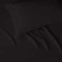 Lightweight Breathable Super Soft Easy Care Wrinkle Resistant Brushed Microfiber 3 Piece Bed Sheet Set with 14-Inch Deep Pockets, Twin, Black, Solid