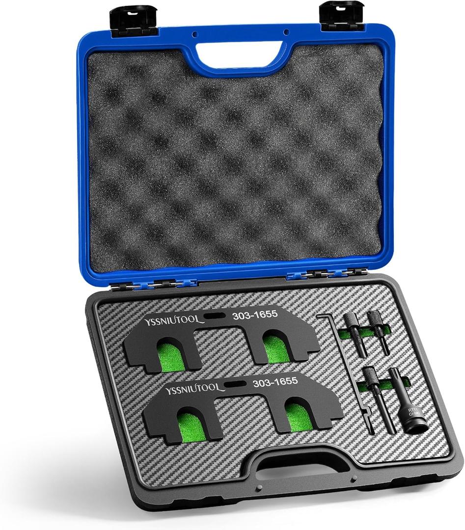 303-1655 7-Piece Camshaft Holding Alignment Timing Tool, Compatible with Ford 3.5L EcoBoost Upgraded GT F-150 Expedition Lincoln Navigator, with Cylinder Head Screw Removal Socket