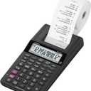 Casio HR10RC Mini Desktop Printing Calculator | Portable | 12Digit Display | OneColor Printer | Tax & Currency | Ideal for Taxes, Bookkeeping & Accounting Tasks, Black